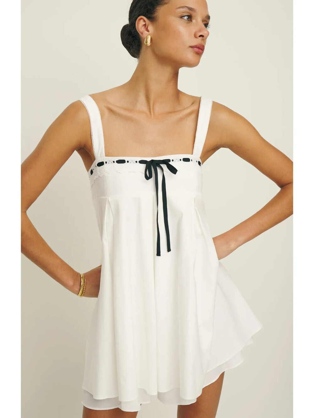 NEW Reformation Shai Sleeveless Minidress in White Sz 12 #MD2327 - Picture 4 of 10